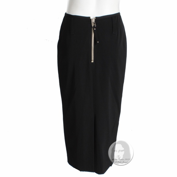 Jean Paul Gaultier Skirt Femme Label Black Chunky Zip Pencil Style US 8 - Picture 7 of 8